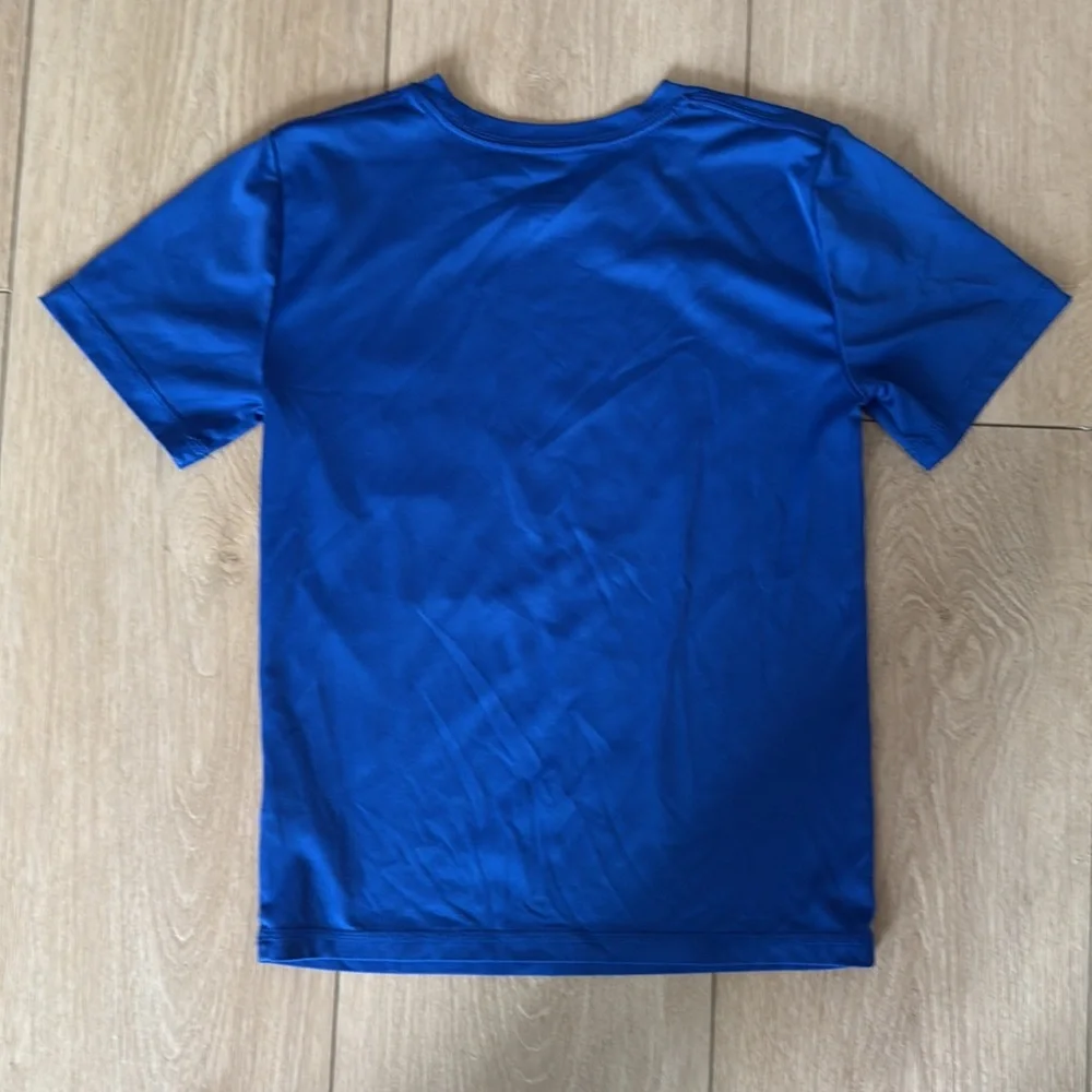 Adidas Blue Graphic T-Shirt Dri Fit Kids Small